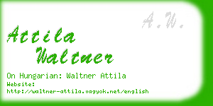 attila waltner business card